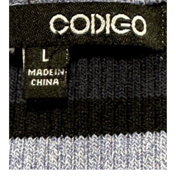 Women Blue Stripe Dress Size L - Picture 3 of 4